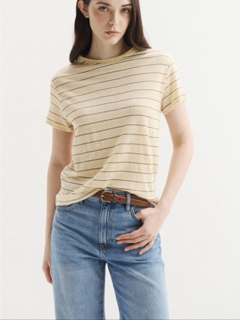 NWT!  Mango Linen T shirt.   Sz. M